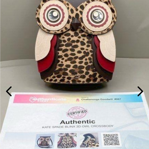 AUTHENTIC KATE SPADE BLINX LEOPARD 3D OWL CROSSBODY. - Picture 5 of 5